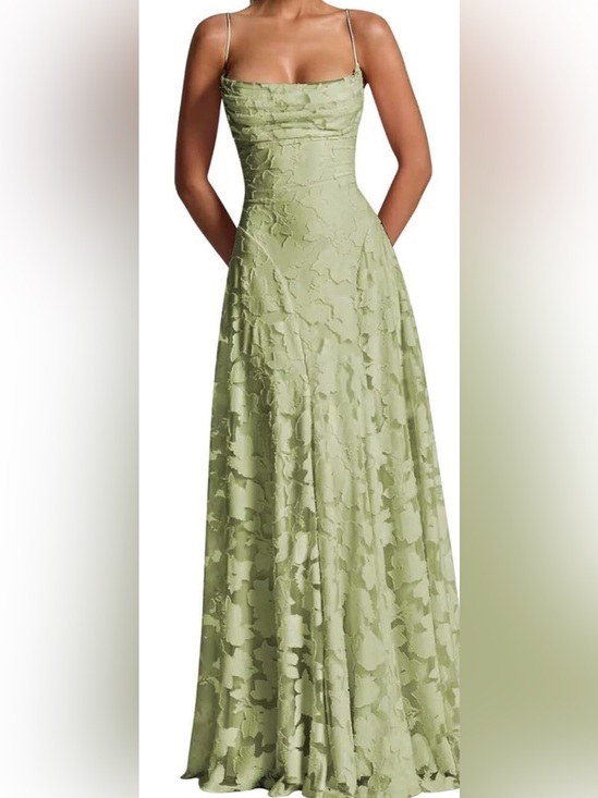 Dresses & Skirts - Bridesmaid Green Maxi Floral Dress
